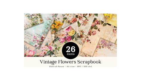 Vintage Roses Scrapbook Paper Floral Paper A4 85x11 Sheets - Etsy