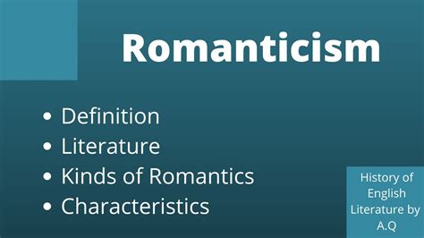 romanticism definition literary term