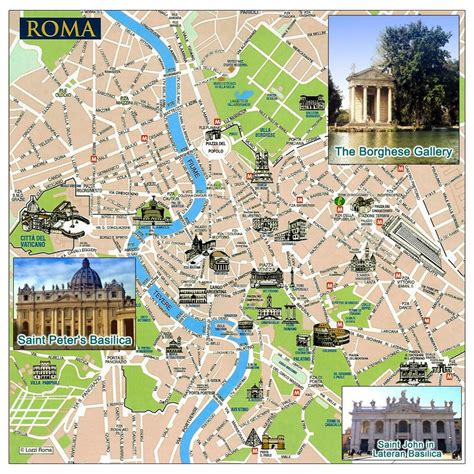 Rome Downtown Printable Map