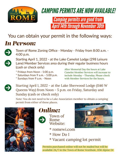 Rome Wi Camping Permit