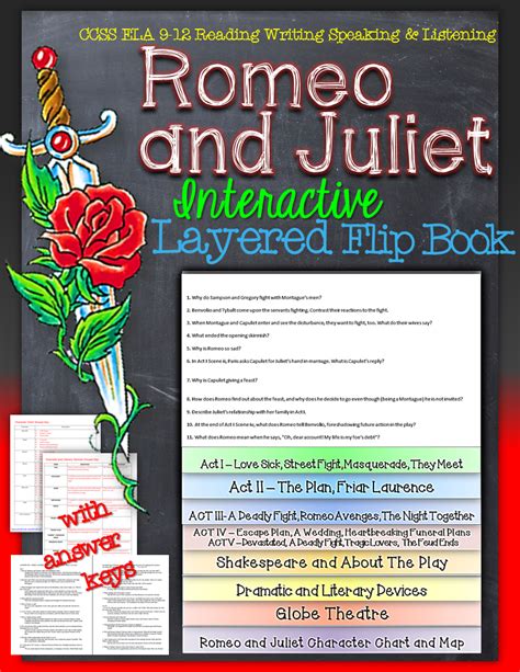 romeo and juliet homework booklet