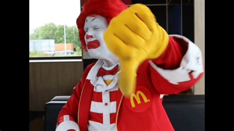 ronald mcdonald is disappointed