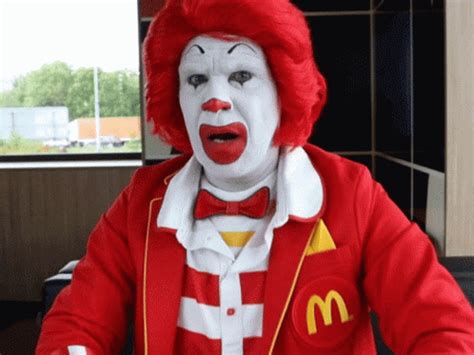 ronald mcdonald is disappointed in you gif
