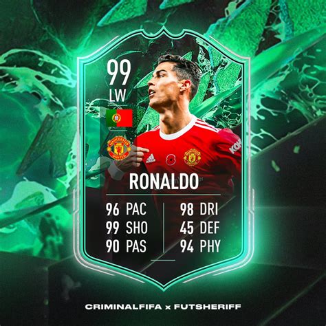 ronaldo 99 rated card fifa 22