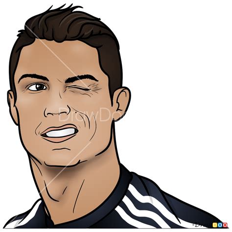 ronaldo cartoon drawing easy