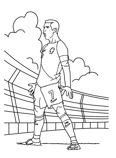 ronaldo jersey coloring page