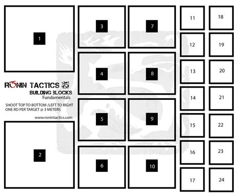 Ronin Tactics Printable Targets