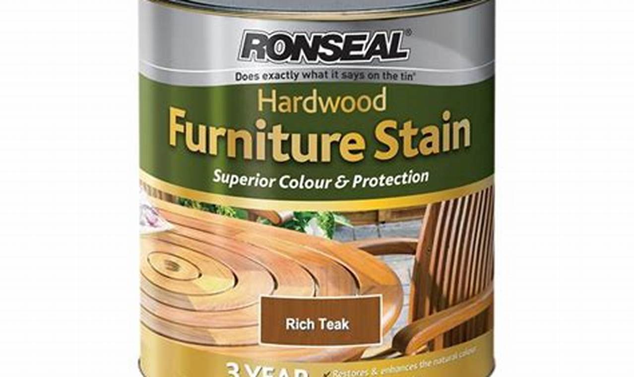 ronseal ultimate protection hardwood garden furniture stain rich teak 750ml