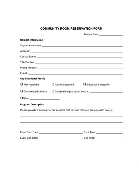 FREE 33+ Reservation Forms in PDF Excel MS word