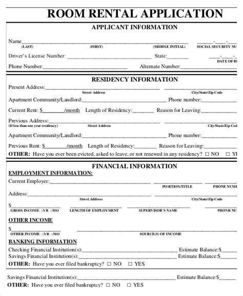 Room For Rent Application Template