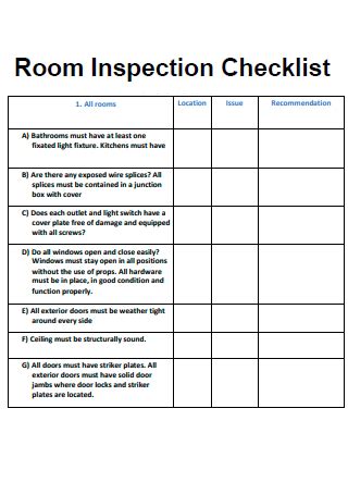 12+ Sample Dorm Room Checklist Templates Sample Templates