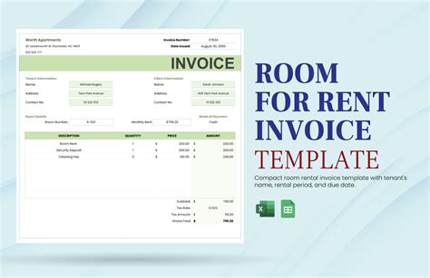 Room Rent Excel Sheet