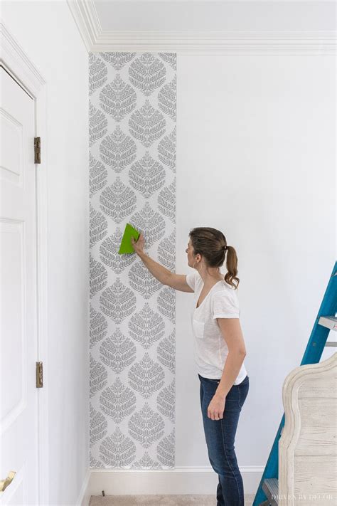 USING PEEL AND STICK WALLPAPER TO DRESS UP BUILTIN SHELVES Refined Rooms