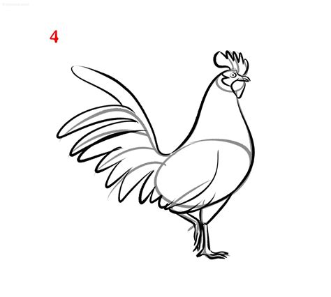 Draw a Rooster · Art Projects for Kids Легкие рисунки