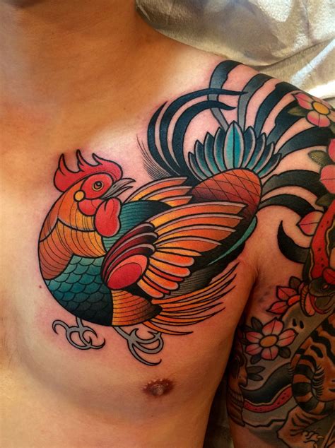 Powerful Rooster Tattoo Shop Ideas