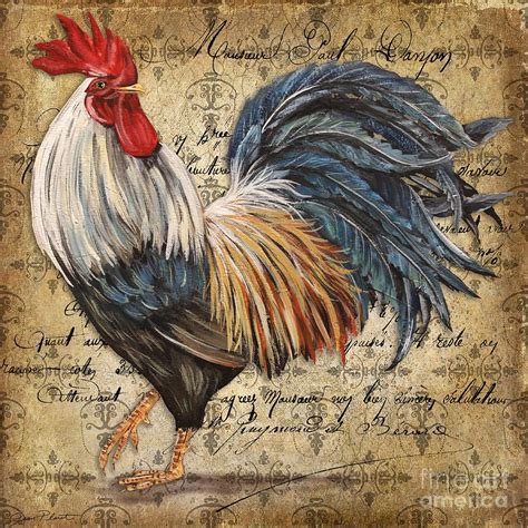 rooster prints on canvas