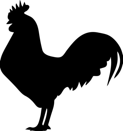 rooster svg black white