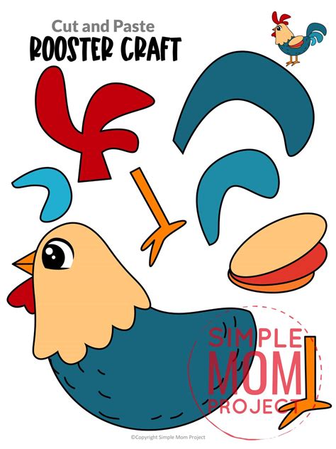 rooster template for kids