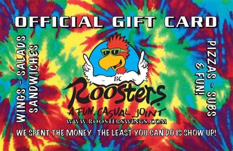roosters gift card special