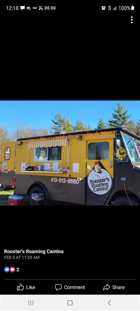 roosters roaming mass food truck