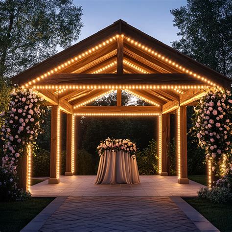 rope lighting gazebo