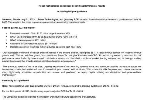 Roper Technologies Twitter