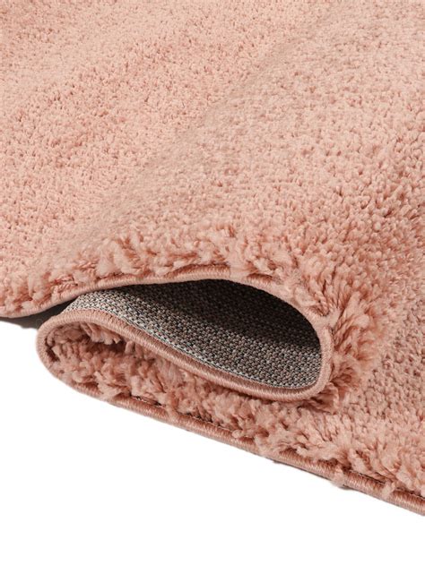 KurzflorTeppich RautenMuster Rosa Weiß Teppich.de