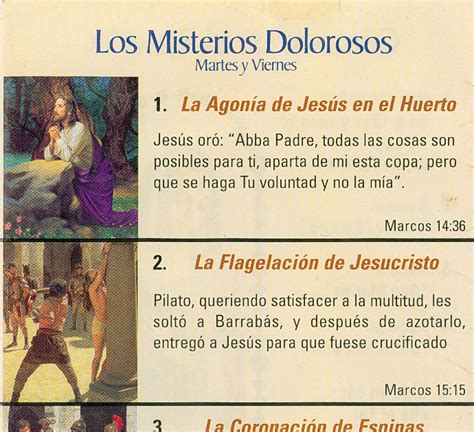 rosario misterios dolorosos maría visión