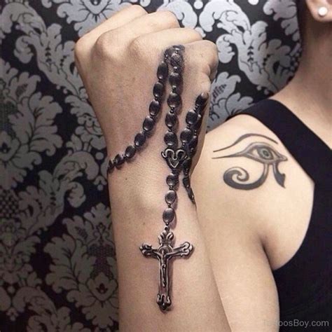 Incredible Rosary Cross Tattoo Designs References