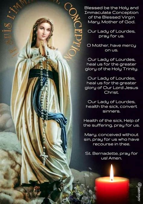 rosary of lourdes of today prayer