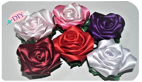 Como hacer una rosa de listón | Como hacer una rosa, Hacer flores con