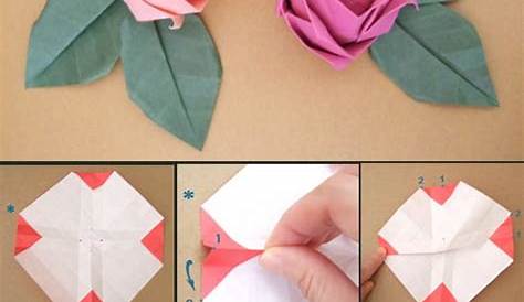 Origami Rose Anleitung bastelideen, DIY ZENIDEEN