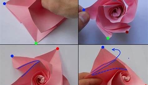 Rose Basteln Papier Anleitung How To DIY Pretty Origami Follow