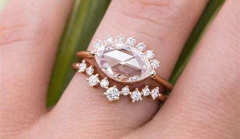 0.71Carat Rose Cut Marquise Diamond Ring Everett