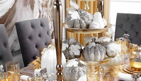 Rose Gold And Silver Christmas Table Decorations