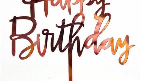 Amazon.com: Rose Gold Glittery Happy Birthday Cake Topper For Birthday