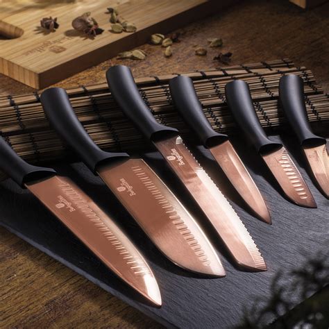 Knife Set with Stand Berlinger Haus BH/2451 Rose Gold