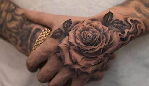 Rose Hand Tattoo Men 80 Black Designs For Dark Ink Ideas