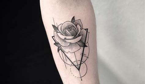 Rose Inside Triangle Tattoo Meaning Flower Glyph , s, Wrist