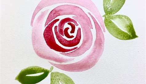 Rose Peinture Facile Aquarelle Progressons Ensemble à L