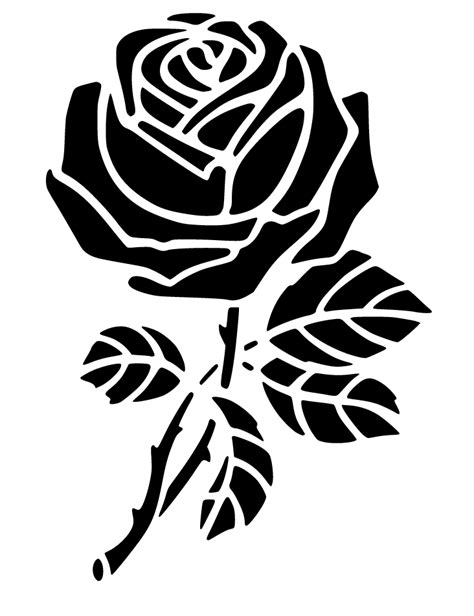 Printable Rose Stencils ClipArt Best
