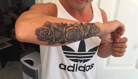 Rose tattoo design on sleeve | Rose tattoos for men, Tattoos for guys