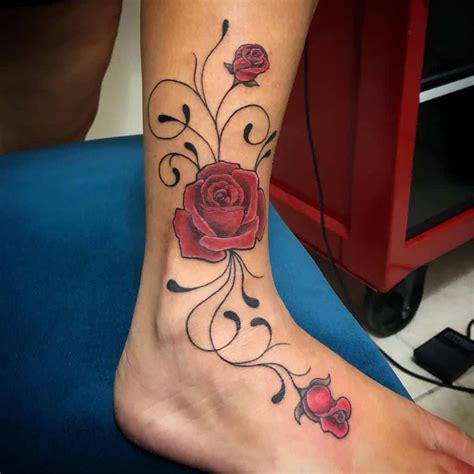 Revolutionary Rose Tattoo On Foot Designs 2023