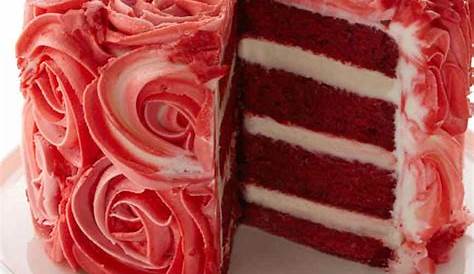 Rose Velvet Cake Price 8″ Red Drip W/ Fresh s And Macarons Yaa