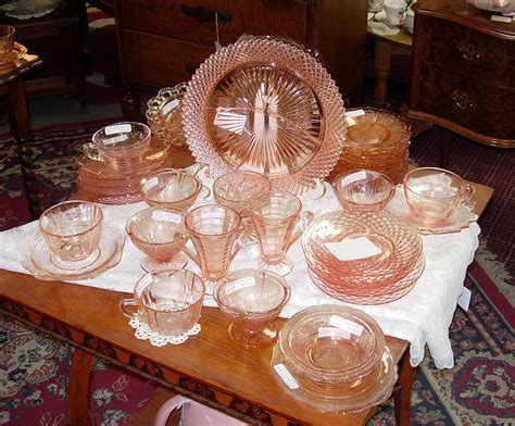 Rose Colored Depression Glass