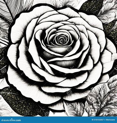 Rose Drawing Black Tools