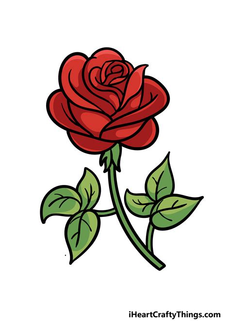 rose drawing cartoon