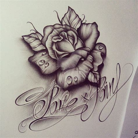 rose drawing chicano