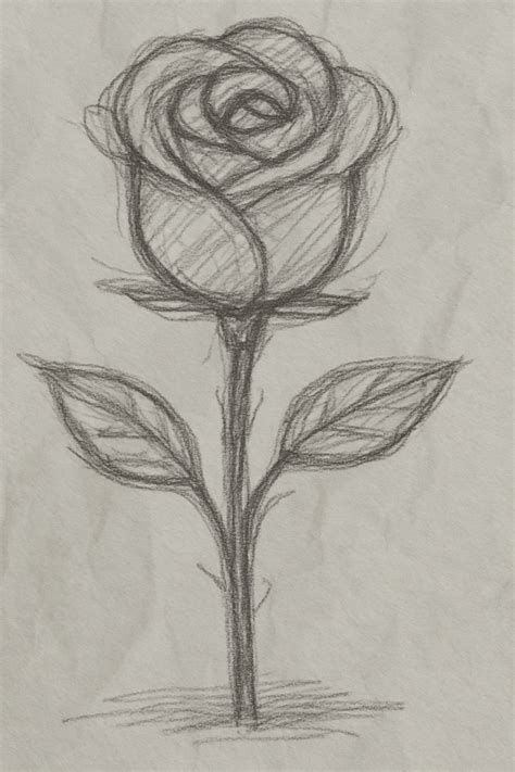 rose drawing pinterest