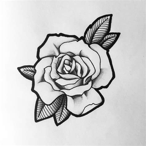 rose drawing tattoo hand